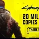 Cyberpunk 2077 ทำยอดขายทั่วโลกทะลุ 20 ล้านชุดแล้ว