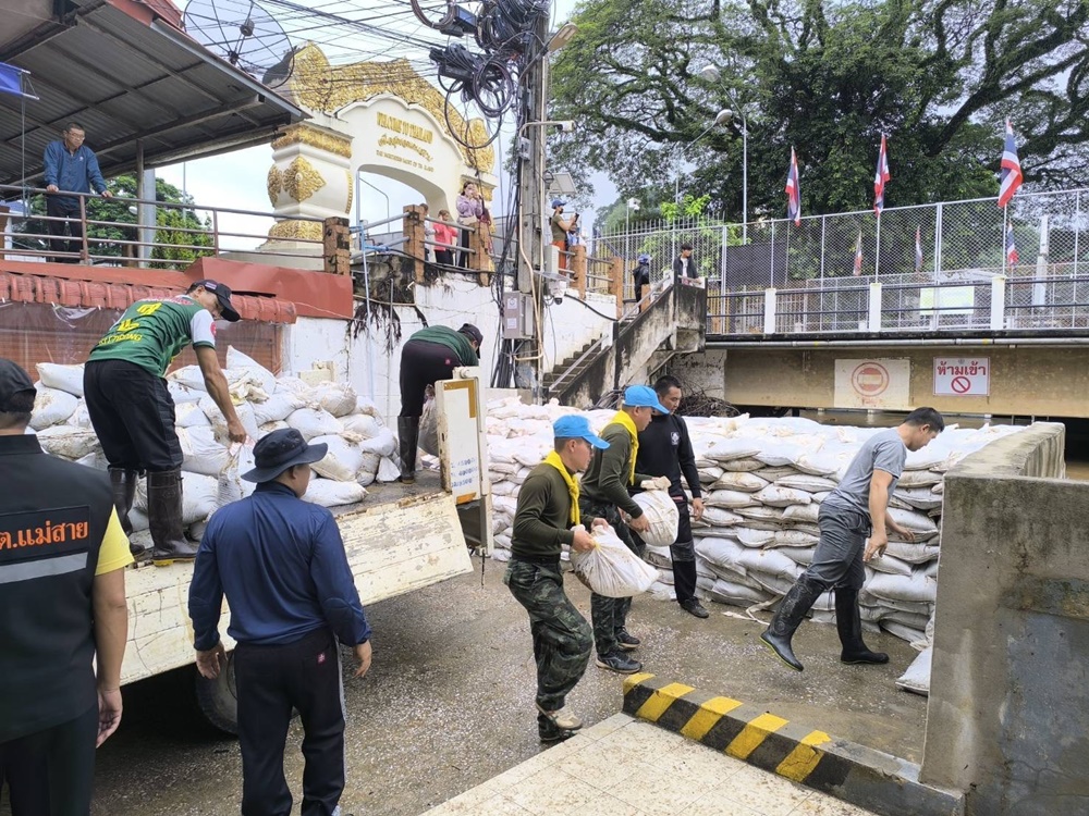 น้ำท่วมที่ ตลาดลมจอย, อำเภอแม่สาย จังหวัดเชียงราย