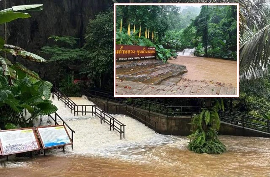 ถ้ำหลวง เชียงราย เผชิญน้ำท่วมหนักสุดในรอบ 13 ปี